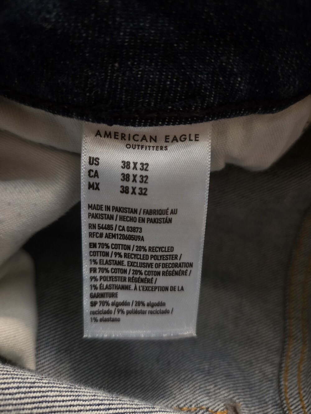 American Eagle Outfitters Men’s Indigo Straight Jeans 38x32 - Picture 5 of 5